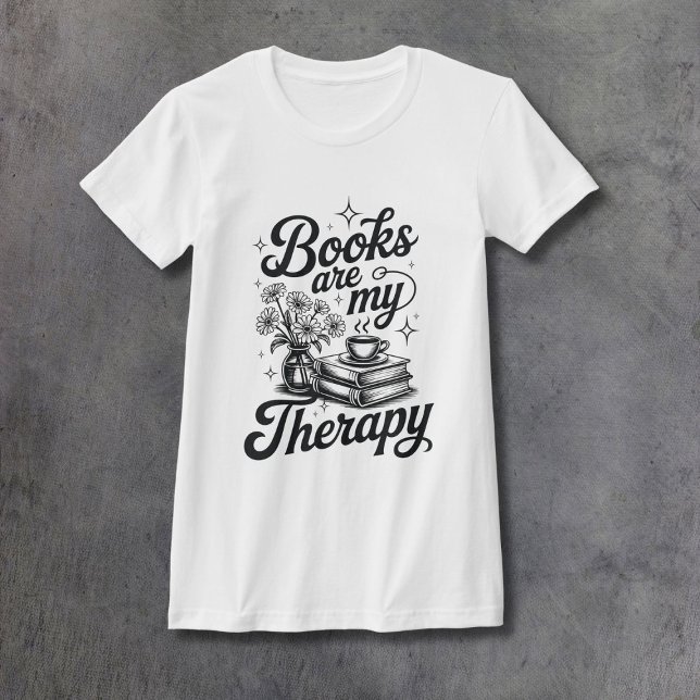 Books are Therapy Women's Fitted T Shirt (Skapare uppladdad)