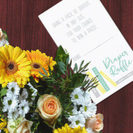 Books Baby Shower Diaper Raffle Tilläggskort