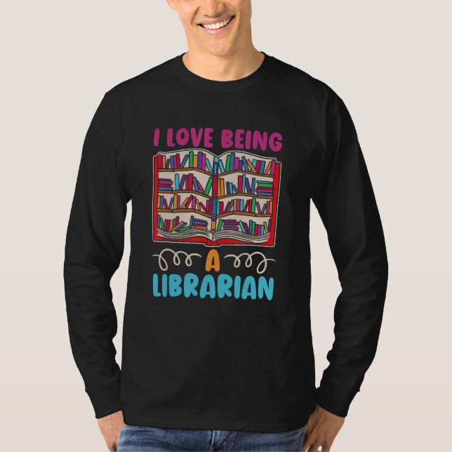 Books Cute Writer Librarian  Library Bookworm Book T Shirt (Framsida)