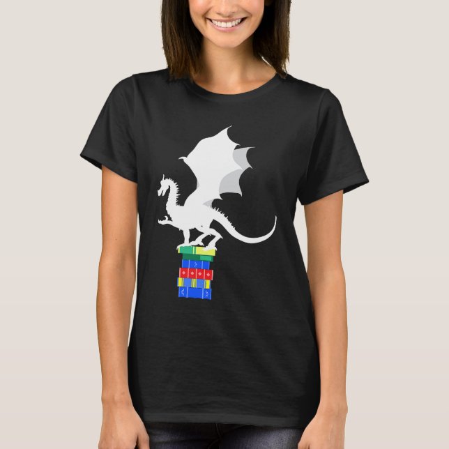 Books Dragon Reading Reading Friend T Shirt (Framsida)