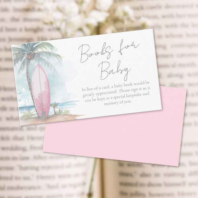 Books For Baby Beach Baby Shower Tilläggskort (Books For Baby Beach Baby Shower Enclosure Card)