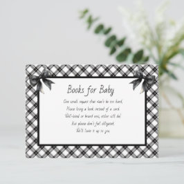 Books for Baby Black and White Plaid Tilläggskort