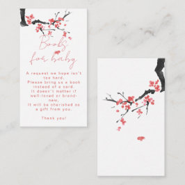 Books for Baby Blooming Pink Blossom Baby Shower Tilläggskort