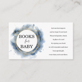 Books for Baby Blue Boy Baby Shower Enclosure Card Tilläggskort