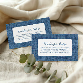 Books For Baby Blue Jean Baby Denim Baby Shower Tilläggskort