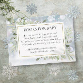 Books For Baby Book Request Winter Baby Shower Tilläggskort