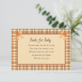 Books for Baby Brown and Orange Plaid Tilläggskort