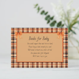 Books for Baby Brown and Orange Plaid Tilläggskort