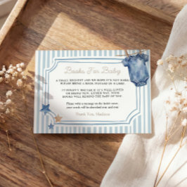 Books for Baby Card Blue Jean Tilläggskort