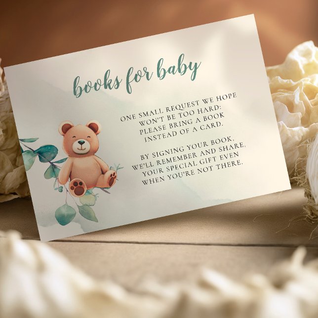 Books for Baby Enclosure Card Baby Bear Tack Kort (Skapare uppladdad)