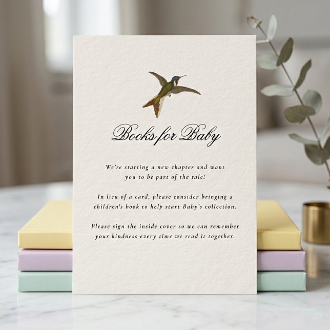 Books for Baby Garden Floral Baby Shower Gifts Tilläggskort (Skapare uppladdad)