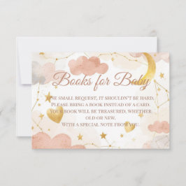 Books for Baby Insert | Cute Celestial Baby Shower Tack Kort