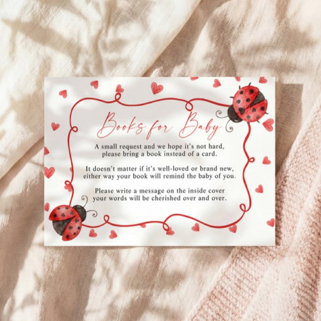 Books for Baby ladybug Request Card Tilläggskort (Skapare uppladdad)