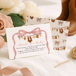 Books for Baby Little Cowgirl Baby Shower Tilläggskort