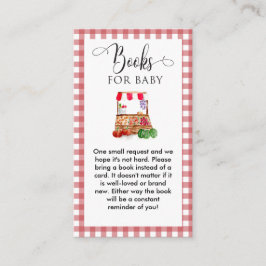 Books for Baby Locally Grown Baby Shower Gingham Tilläggskort
