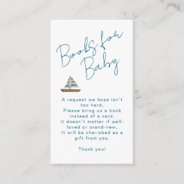Books For Baby Nautical Waves Blue Boy Shower Tilläggskort