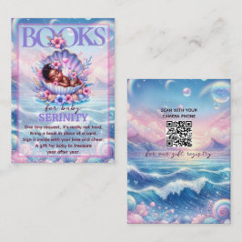 Books for Baby Pastel Seashell Baby Shower Tilläggskort