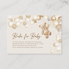 Books For Baby Teddy Bear Baby Shower Tilläggskort