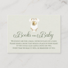 Books for Baby Winter Greenery Baby Shower Tilläggskort