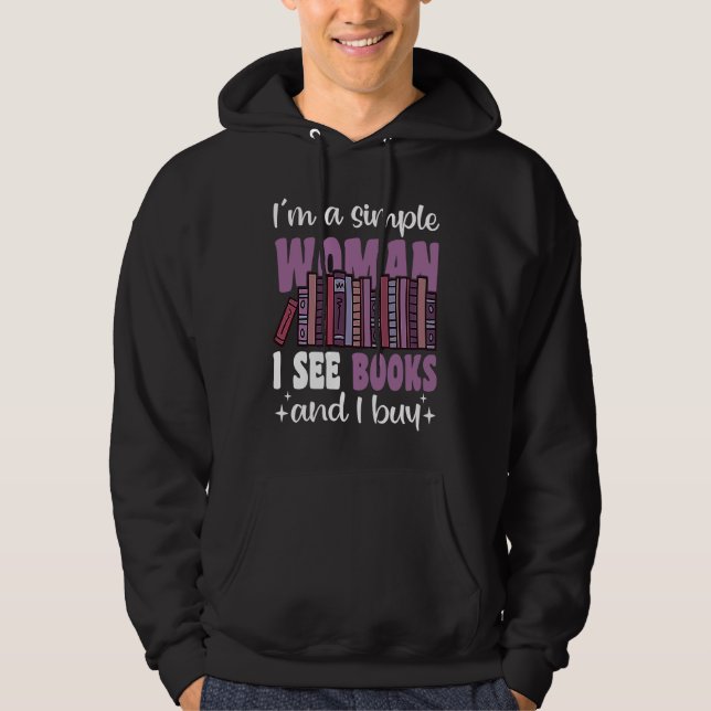 Books Friend Funny Saying Read Book Hoodie (Framsida)