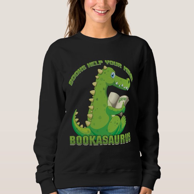 Books help your mind grow Bookasaurus Reading Teac T Shirt (Framsida)