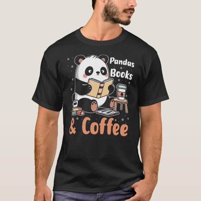Books Reading Reader Panda - Funny Panda Books and T Shirt (Framsida)
