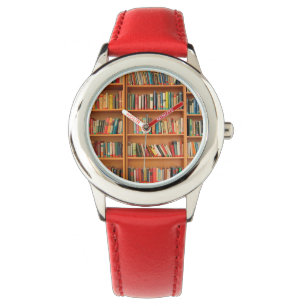 Bookshelf Bokar Bibliotek Bookworm Reading Armbandsur