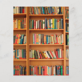 Bookshelf Bokar Bibliotek Bookworm Reading Flygblad