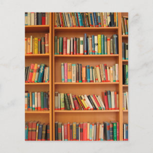 Bookshelf Bokar Bibliotek Bookworm Reading Flygblad