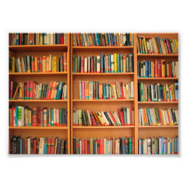 Bookshelf Bokar Bibliotek Bookworm Reading Fototryck