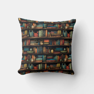 Bookshelf Bokar Bibliotek Bookworm Reading Kudde