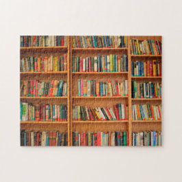 Bookshelf Bokar Bibliotek Bookworm Reading Pussel