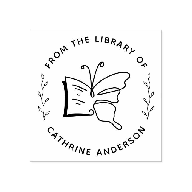 Bookshelf för Bok Snyggt  Anpassningsbar av botani Stämpel (Tryck)