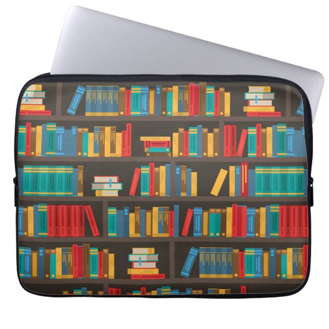 Bookshelf Reading Kärlek Laptop Fodral (Framsidan)