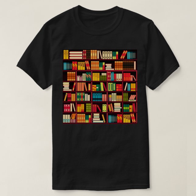 Bookshelger utan genetiskt modifierat mönster HIML T Shirt (Design framsida)