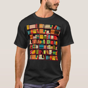 Bookshelger utan genetiskt modifierat mönster HIML T Shirt