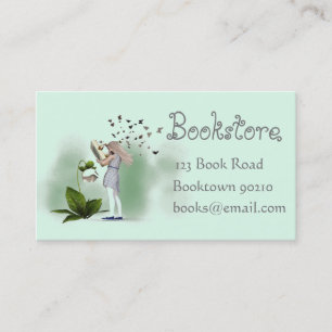 Bookshop, barnbokshus eller online bokar visitkort