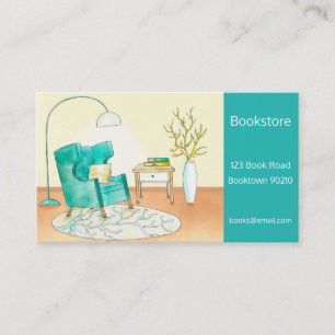 Bookshop, bokbutik eller online bokar visitkort