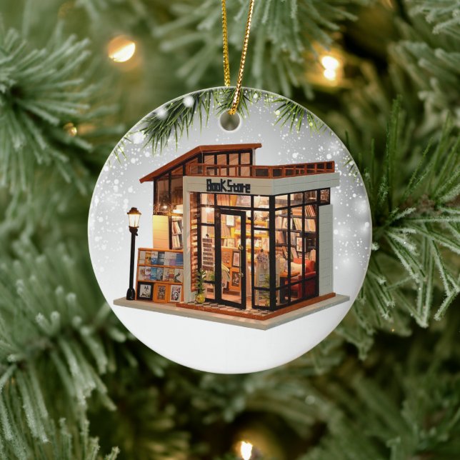 Bookstore BookaholReader Bokar Älskare Bookworm Julgransprydnad Keramik (Träd)