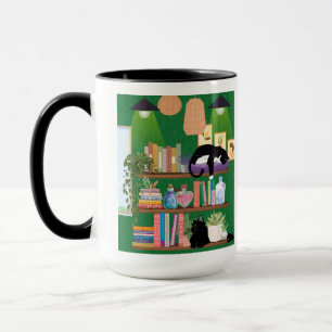 Bookstore-katter Mugg