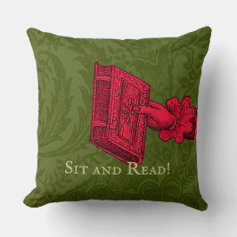 Bookstore, library, reading nook Green Kudde