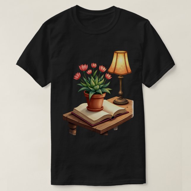 BookTok Växtmamma Present - Blommor som växer från T Shirt (Design framsida)