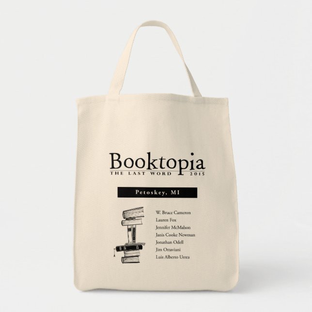 Booktopia 2105: Det sist ord - Petoskey, MI hänger Tygkasse (Framsidan)