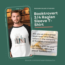 Booktrovert 3/4 Raglan Ärm T-Shirt