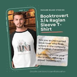 Booktrovert 3/4 Raglan Ärm T-Shirt