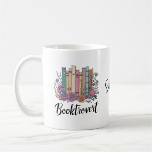 Booktrovert Anpassningsbar Bok-Älskare Watercolor Kaffemugg