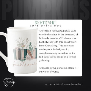 Booktrovert Bone China Mugg Benporslin Mugg