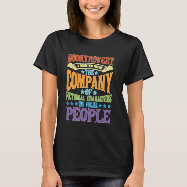 Booktrovert Definition Description — T Shirt (Framsida)