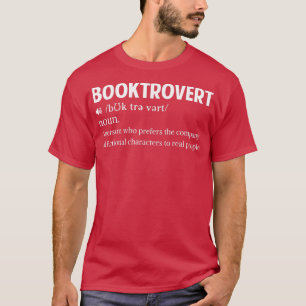 Booktrovert Definition Funny Bok Älskare Gifts for T Shirt