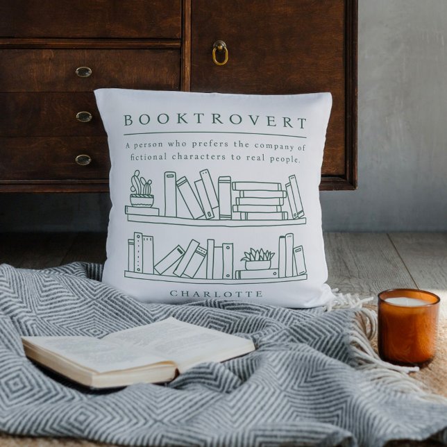 Booktrovert Editable Färg Anpassningsbar Dekorativ Kudde (Skapare uppladdad)